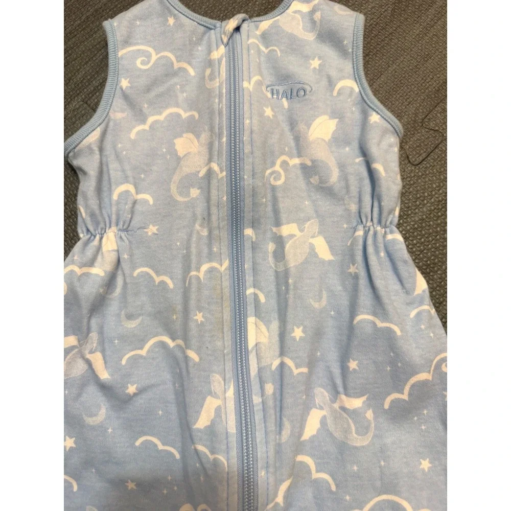 HALO SleepSack Toddler 12-24M Blue Dragon Cloud Early Walker Wearable Blanket